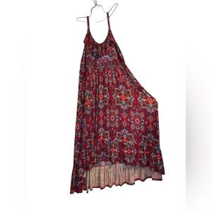 Torrid High Low Dress Pink Blue, Size 2